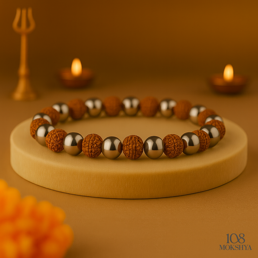 Mokshya Rudraksha Magnet Bracelet - Balance Your Energy, Enhance Your Vitality