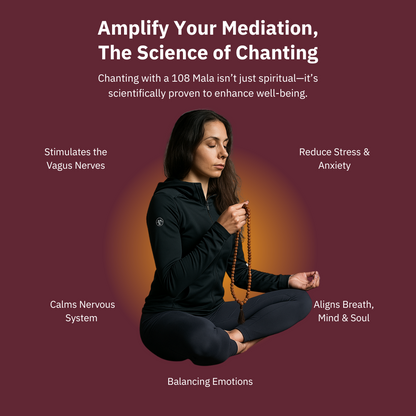 108 Rudraksha Mala |  Meditation & Breath-Work Tool | Shiva's Grace For Inner Awakening