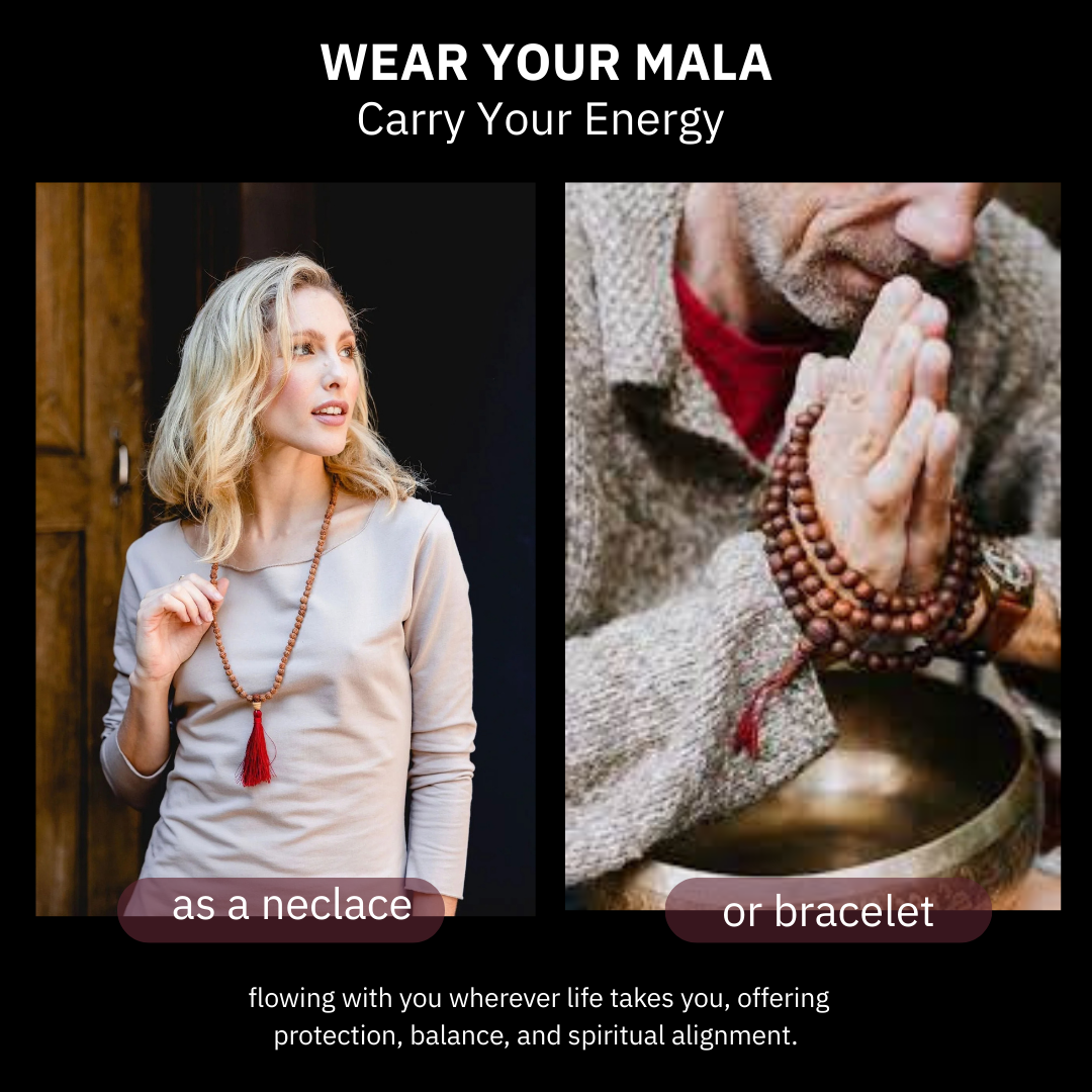 108 Rudraksha Mala | Meditation & Breath-Work Tool | Shiva's Grace For Inner Awakening