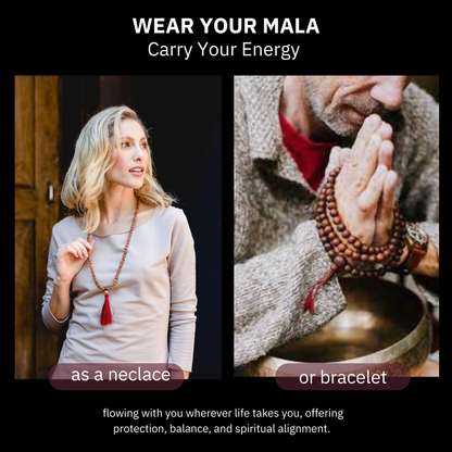 108 Rudraksha Mala |  Meditation & Breath-Work Tool | Shiva's Grace For Inner Awakening