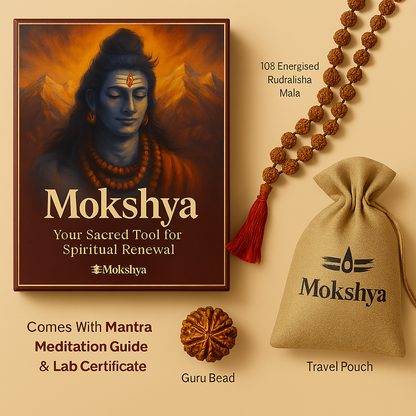 108 Rudraksha Mala |  Meditation & Breath-Work Tool | Shiva's Grace For Inner Awakening